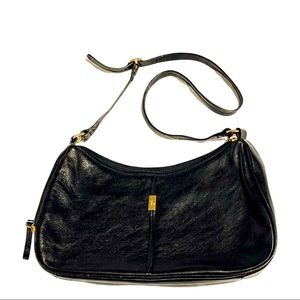 Vintage Etienne Aigner Black Leather Shoulder Bag